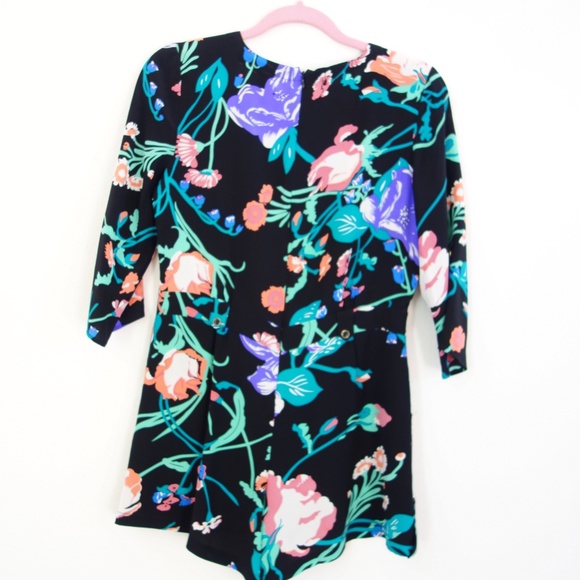 Silk Floral Romper, Size 4 - Picture 8 of 12